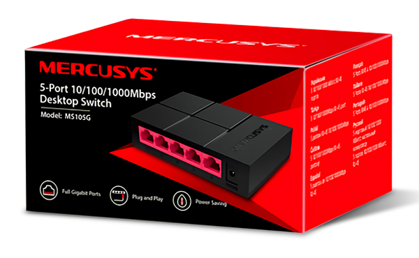 MERCUSYS Desktop Switch MS105G, 5x 10/100/1000 Mbps, Ver. 1 - Image 2
