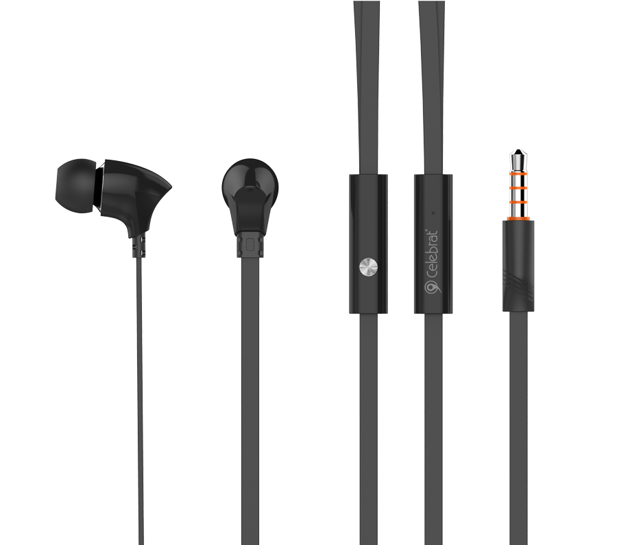 CELEBRAT Earphones με μικρόφωνο G3, μαύρα - Image 2