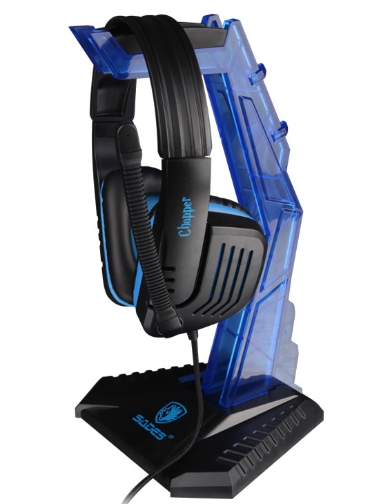 SADES Stand Wolfbone D1 για headset, μπλε - Image 2