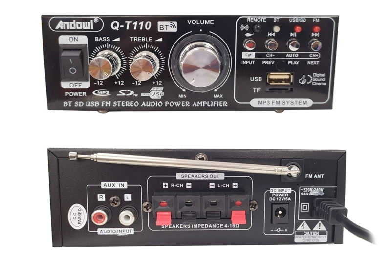 Andowl Τελικός Ενισχυτής Hi-Fi Stereo Q-T110 Μαύρος - Image 2