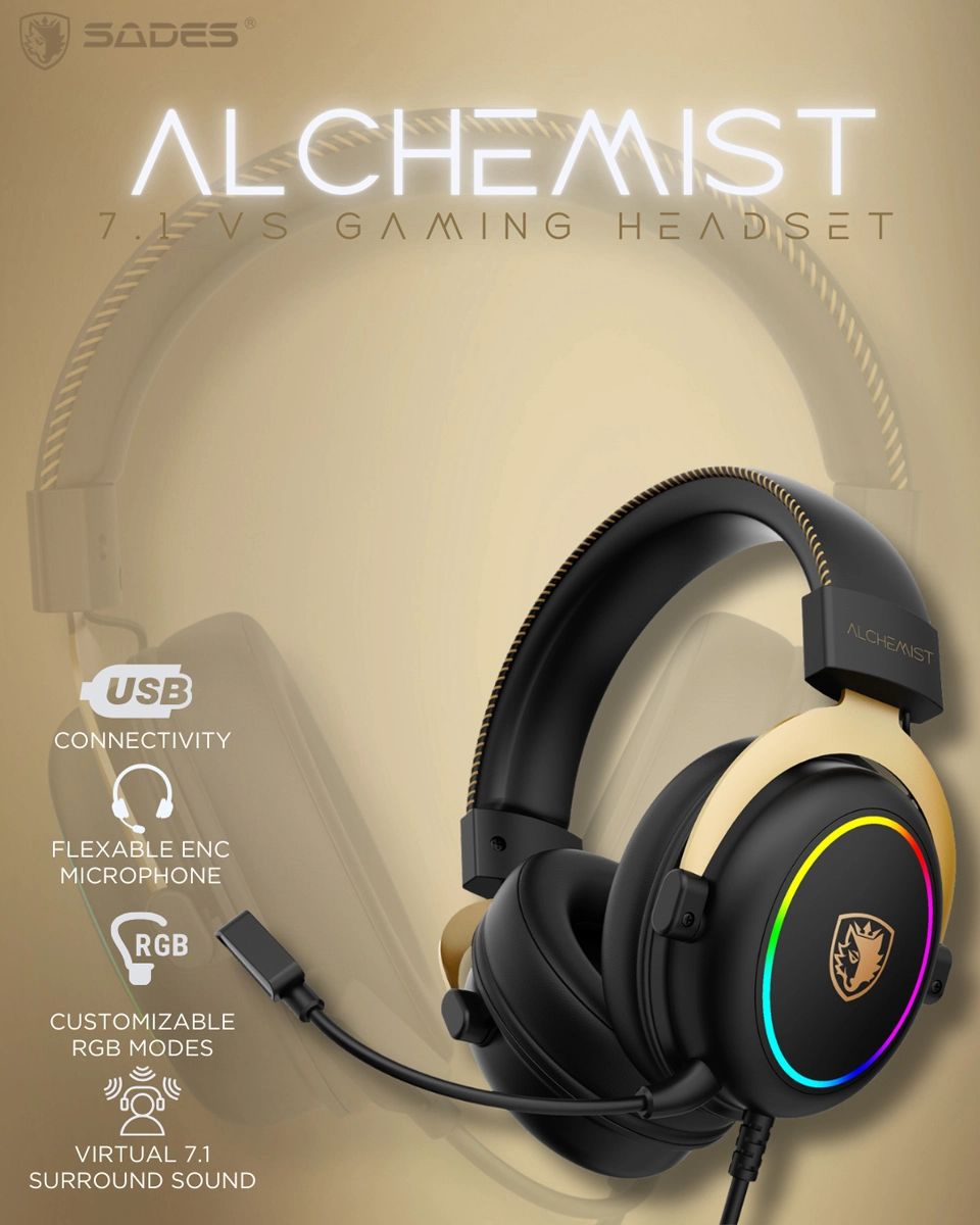 SADES gaming headset Alchemist, USB - Image 7